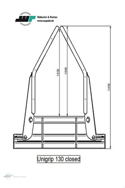 Ballengabel del tipo Wallentin & Partner Alö Unigrip Ballenzange Ballengabel Rundballenzange 0,90 - 1,30m Euroaufnahme, Neumaschine en Wesenberg (Imagen 3)